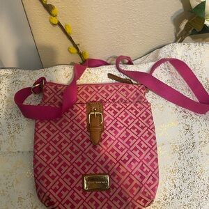 Tommy Hilfiger Pink and Tan Crossbody Bag